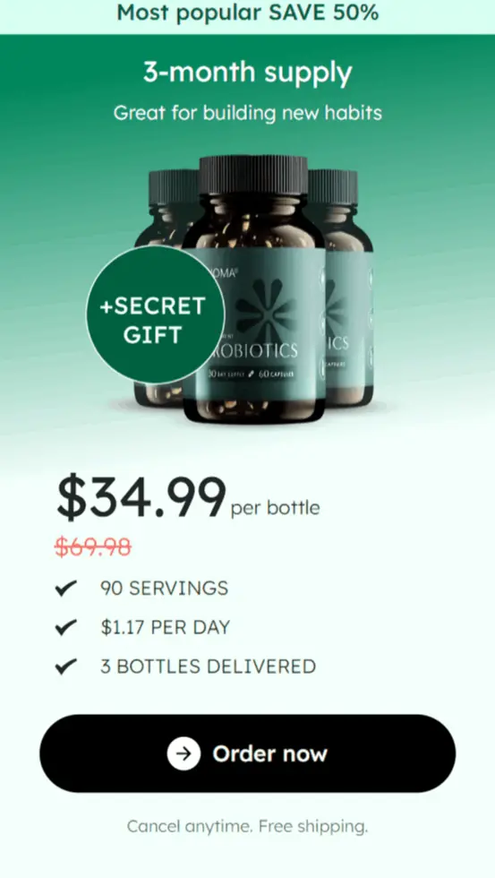 Bioma Probiotics offer package best price